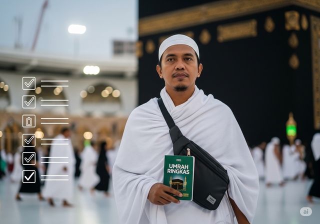 1. Apa Itu Umrah Paling Minimum? Umrah paling minimum adalah pelaksanaan ibadah umrah dengan menjalankan seluruh rukun wajib secara sah namun dilakukan secara ringkas, efisien, dan sesuai tuntunan. Konsep ini menjadi solusi bagi jamaah dengan keterbatasan waktu, fisik, atau kondisi darurat. Meskipun tidak melibatkan banyak amalan sunnah, umrah tetap sah selama semua rukun utamanya dilaksanakan dengan tertib dan niat yang tulus. Umrah ringkas mencakup: ihram dari miqat, thawaf tujuh putaran, sa’i antara Shafa dan Marwah, serta tahallul. Tanpa ziarah tambahan atau ibadah sunnah lainnya, ibadah tetap diterima jika niat dan pelaksanaannya sesuai syariat. Panduan ini sangat berguna bagi pemula, jamaah lanjut usia, atau jamaah transit dengan waktu sangat terbatas. 2. Rukun Umrah yang Wajib Dilaksanakan Terdapat lima rukun umrah yang wajib dilakukan agar umrah dianggap sah: Niat Ihram: Dimulai dari miqat yang ditentukan. Ihram bukan hanya mengenakan pakaian putih, tetapi juga memasuki kondisi ibadah tertentu dengan niat yang jelas. Thawaf: Mengelilingi Ka’bah sebanyak tujuh putaran, dimulai dan diakhiri di Hajar Aswad. Sa’i: Berjalan bolak-balik tujuh kali antara bukit Shafa dan Marwah, dimulai dari Shafa. Tahallul: Menggunting rambut minimal tiga helai (bagi pria) atau sebagian rambut (bagi wanita) sebagai simbol keluar dari ihram. Tertib: Seluruh rukun harus dilaksanakan secara berurutan dan lengkap. Tanpa kelima rukun ini, umrah dianggap tidak sah dan harus diulang. 3. Amalan Sunnah yang Boleh Ditinggalkan (Jika Terdesak) Beberapa amalan bersifat sunnah dan bisa ditinggalkan jika kondisi tidak memungkinkan: Mandi sunnah sebelum ihram Menggunakan wewangian (bagi pria sebelum niat) Shalat sunnah setelah thawaf Doa-doa khusus sepanjang thawaf dan sa’i Menyentuh atau mencium Hajar Aswad, berdoa di Multazam, dan mabit setelah umrah Meninggalkan amalan-amalan ini tidak membatalkan umrah, asalkan rukun-rukun utama tetap terpenuhi. Namun, disarankan tetap melaksanakannya jika situasi memungkinkan, untuk mendapatkan keutamaan lebih. 4. Panduan Praktis Umrah Ringkas tapi Sah Berikut langkah-langkah umrah minimalis: Ambil miqat terdekat (misal: Tan’im untuk yang sudah di Makkah) Niat ihram: "Labbaikallahumma Umratan" Menuju Masjidil Haram, langsung melakukan thawaf tujuh putaran Lanjutkan dengan sa’i antara Shafa dan Marwah sebanyak tujuh kali Lakukan tahallul dengan memotong rambut Durasi pelaksanaan dapat dilakukan dalam waktu sekitar 2–3 jam jika kondisi tidak padat. Yang terpenting adalah menjaga kekhusyukan dan ketertiban ibadah. 5. Pendapat Ulama: Umrah Minimum Tetap Sah Para ulama sepakat bahwa umrah sah jika semua rukun dilaksanakan secara tertib, meskipun tanpa amalan tambahan. Dalam Al-Majmu’, Imam Nawawi menyatakan bahwa "rukun adalah inti dari ibadah, sedangkan amalan tambahan tidak membatalkan jika ditinggalkan." Meski sah secara fiqih, para ulama tetap menganjurkan untuk menyempurnakan umrah jika kondisi memungkinkan. Namun jika keterbatasan menjadi kendala, umrah ringkas tetap sah dan InsyaAllah diterima jika dilakukan dengan ikhlas. 6. Kapan Umrah Ringkas Diperbolehkan? Umrah ringkas menjadi solusi tepat dalam kondisi seperti: Transit sebentar di Makkah atau Jeddah Jamaah lanjut usia, sakit, ibu hamil, atau menyusui Jamaah yang membawa anak kecil Keterbatasan waktu karena jadwal ziarah atau pekerjaan Jamaah pemula yang masih menyesuaikan diri dengan kondisi lapangan Dengan mengikuti panduan ini, umrah tetap bisa dilaksanakan secara sah dan bermakna. Karena sesungguhnya, kualitas ibadah terletak pada ketulusan niat dan kesungguhan menjalankannya, bukan lamanya waktu atau banyaknya doa yang dibaca.